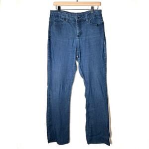 NYDJ dark wash lift and tuck mini boot cut leg jeans size 10 B114